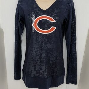 Chicago Bears Women's Burnout long sleeve Tee NFL Red Zone